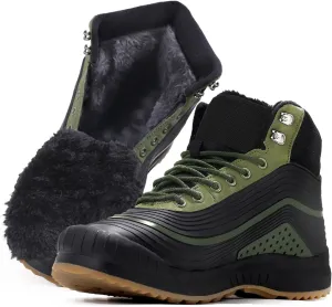 ulogu Snow Boots for Men Women丨Insulated Waterproof Fur Lined Booties丨Non Slip Lightweight Winter Shoes