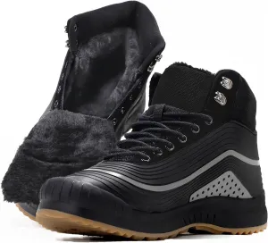 ulogu Snow Boots for Men Women丨Insulated Waterproof Fur Lined Booties丨Non Slip Lightweight Winter Shoes