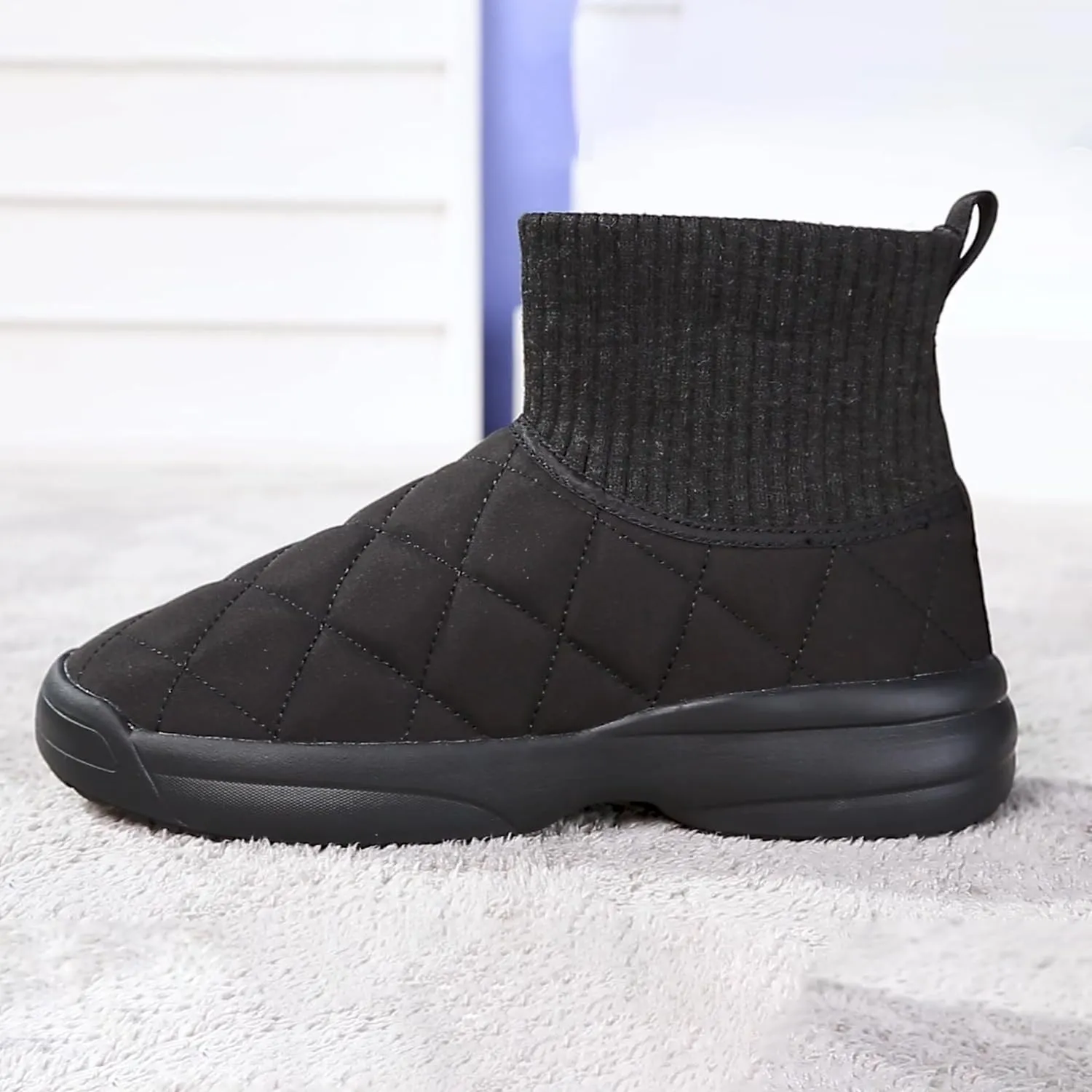 ulogu Snow Boots for Men Women丨Insulated Waterproof Fur Lined Booties丨Non Slip Lightweight Winter Shoes