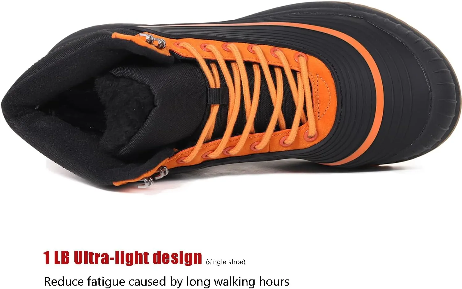 ulogu Snow Boots for Men Women丨Insulated Waterproof Fur Lined Booties丨Non Slip Lightweight Winter Shoes