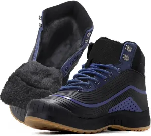 ulogu Snow Boots for Men Women丨Insulated Waterproof Fur Lined Booties丨Non Slip Lightweight Winter Shoes