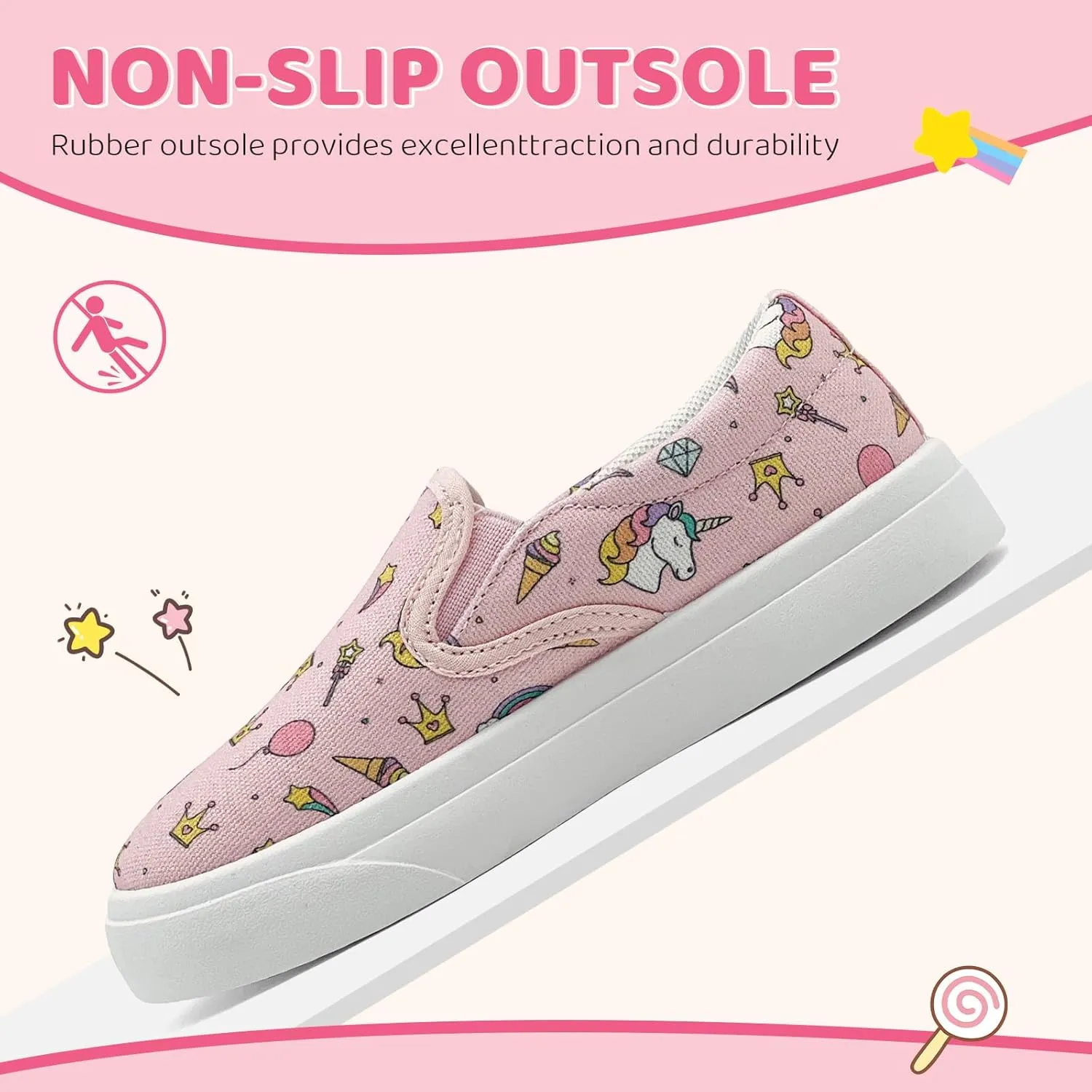 Unisex Canvas Sneakers Comfortable Breathable Casual Toddler Shoes Non-Slip Toddler Girl Sneakers