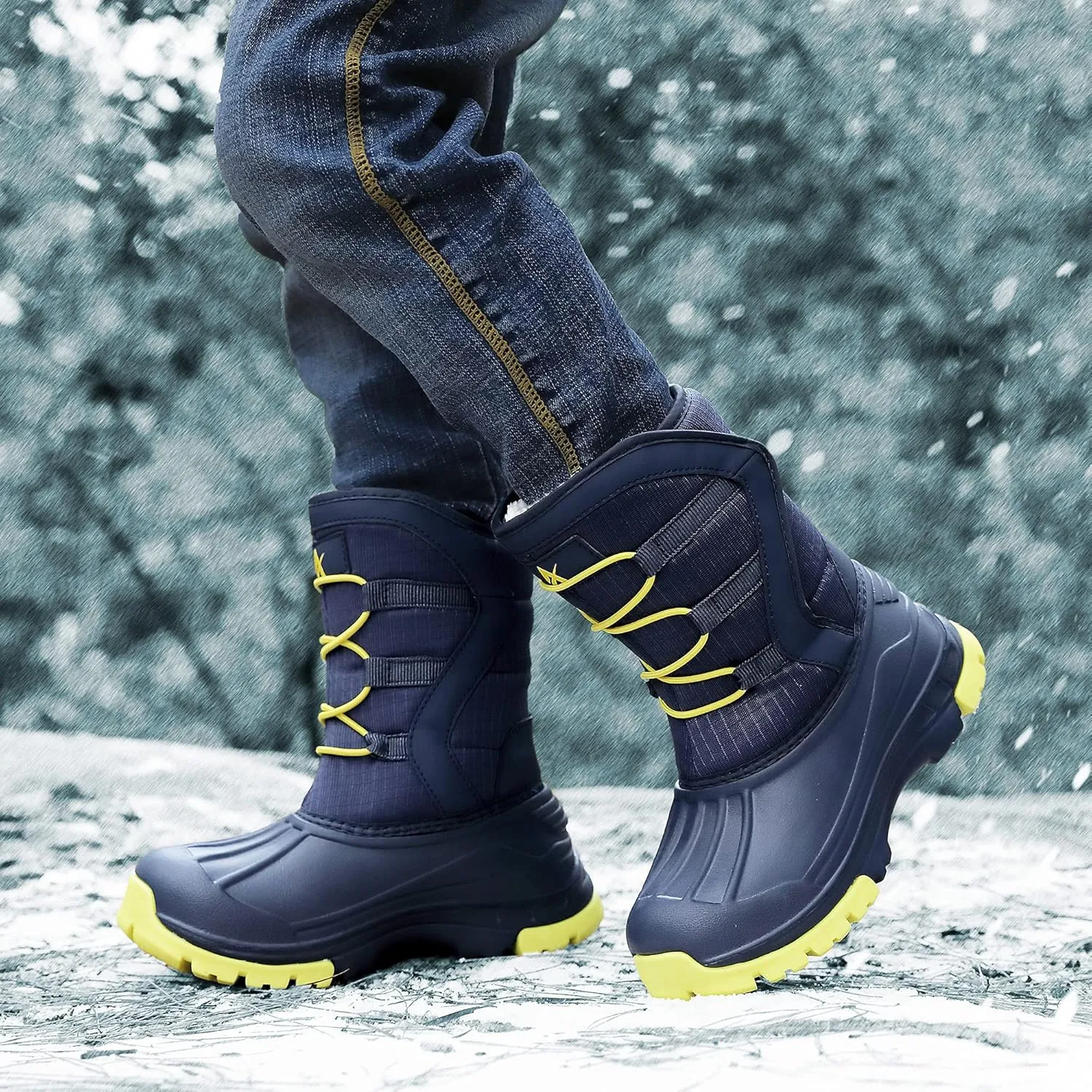 Unisex-Child Snow Boots Winter Waterproof Slip Resistant Cold Weather Shoes (Toddler/Little Kid/Big Kid)