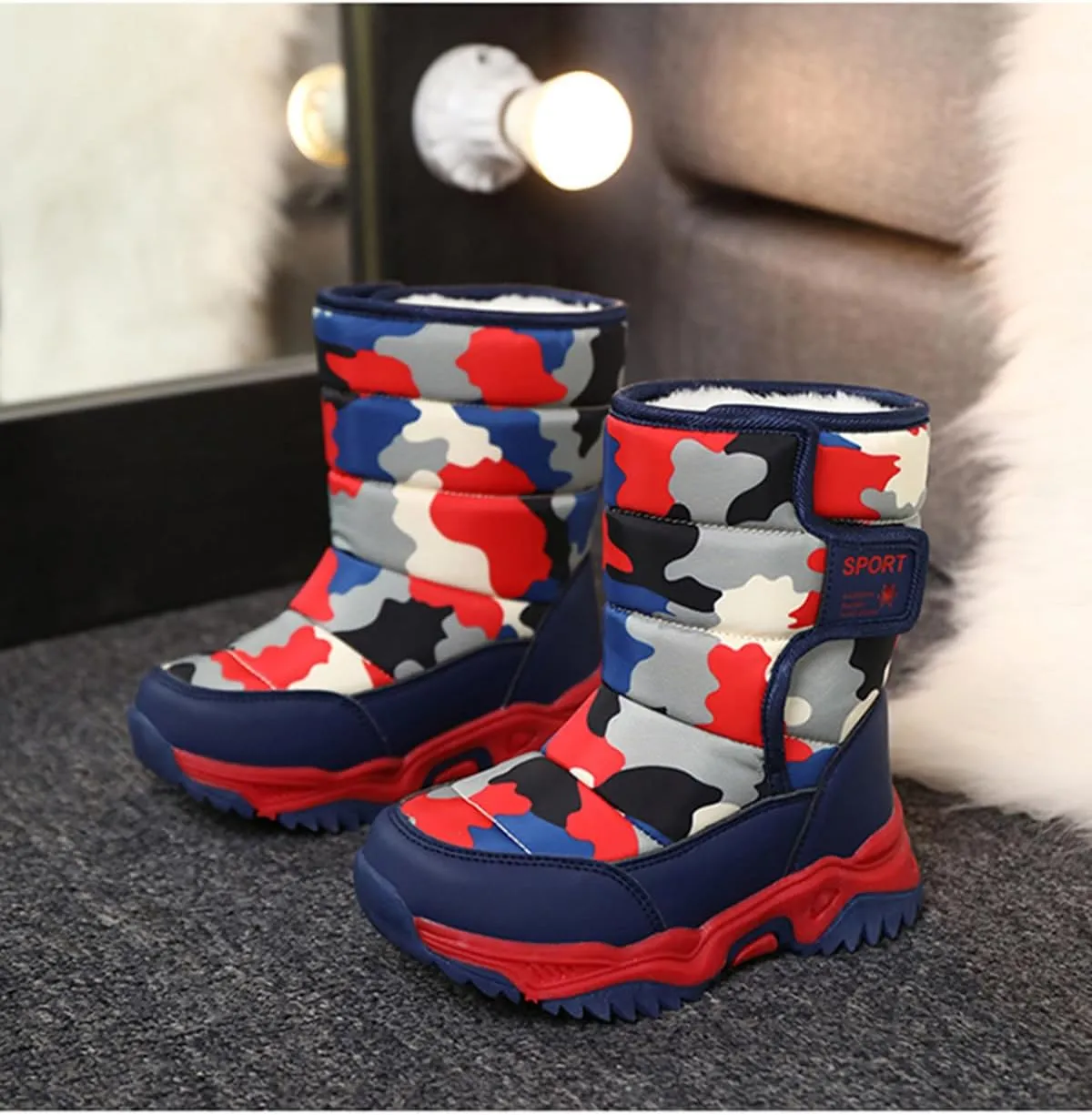 Unisex-Child Snow Boots Winter Waterproof Slip Resistant Cold Weather Shoes (Toddler/Little Kid/Big Kid)