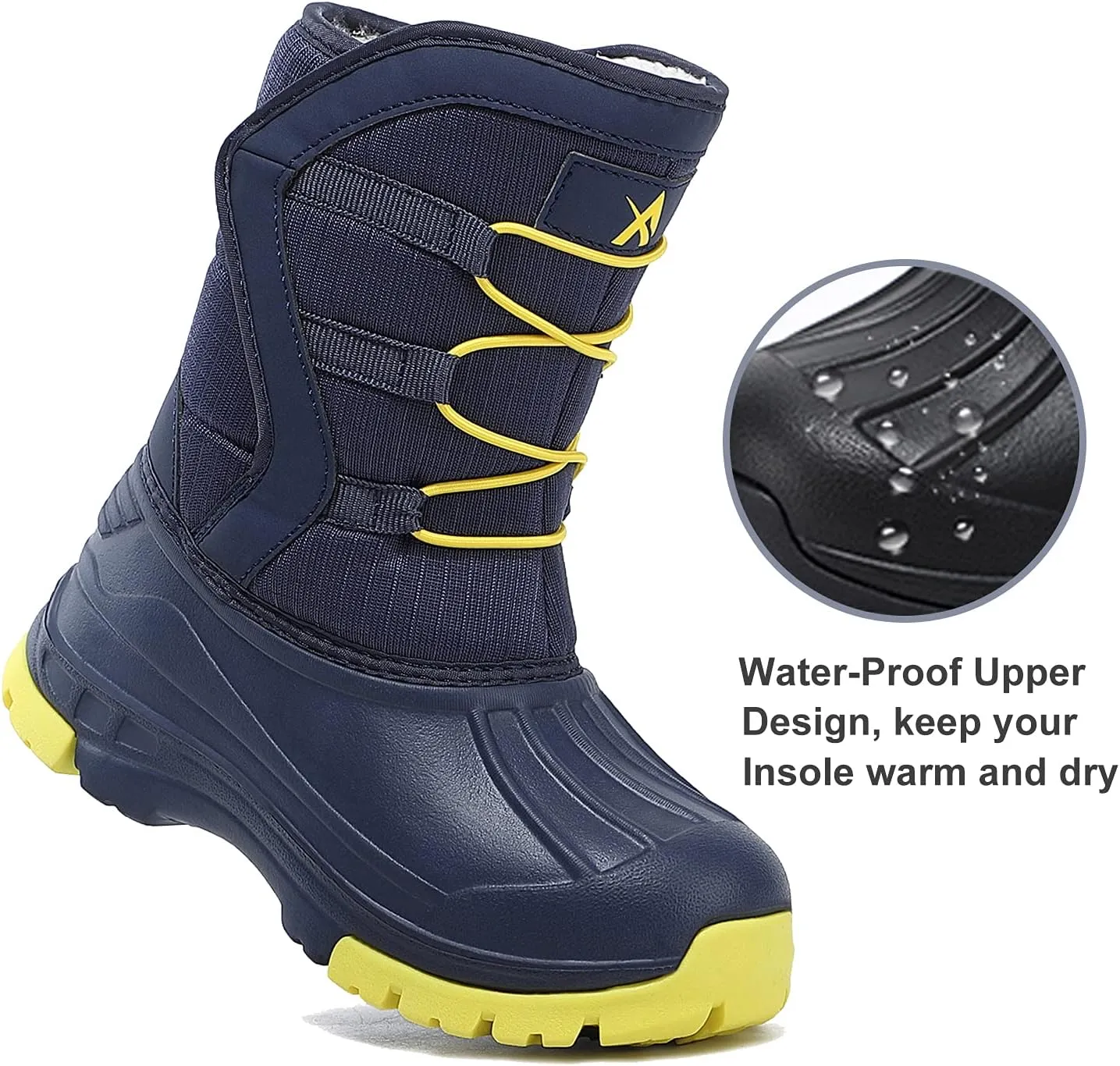 Unisex-Child Snow Boots Winter Waterproof Slip Resistant Cold Weather Shoes (Toddler/Little Kid/Big Kid)