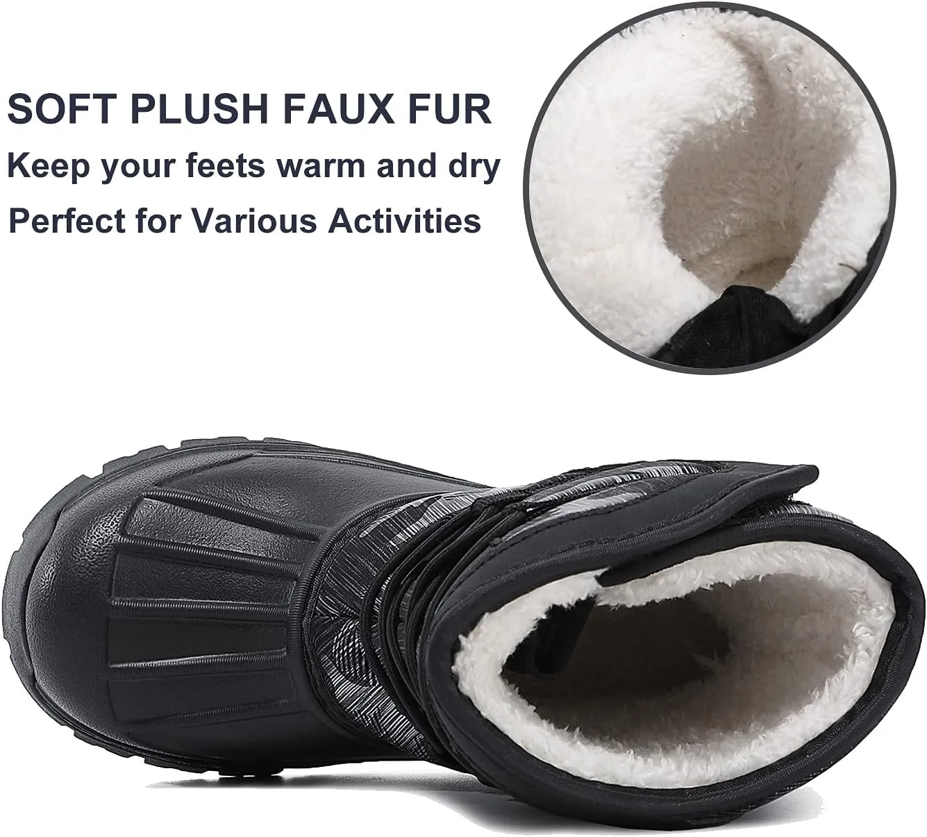 Unisex-Child Snow Boots Winter Waterproof Slip Resistant Cold Weather Shoes (Toddler/Little Kid/Big Kid)