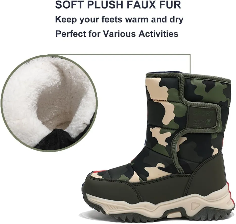 Unisex-Child Snow Boots Winter Waterproof Slip Resistant Cold Weather Shoes (Toddler/Little Kid/Big Kid)