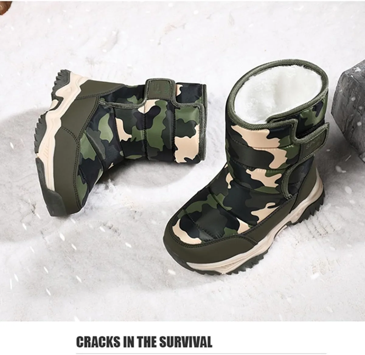 Unisex-Child Snow Boots Winter Waterproof Slip Resistant Cold Weather Shoes (Toddler/Little Kid/Big Kid)