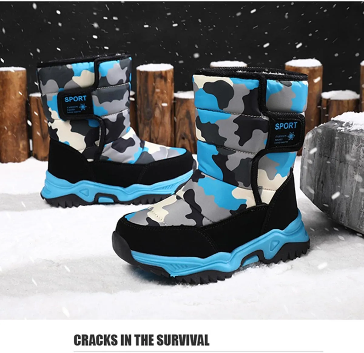 Unisex-Child Snow Boots Winter Waterproof Slip Resistant Cold Weather Shoes (Toddler/Little Kid/Big Kid)