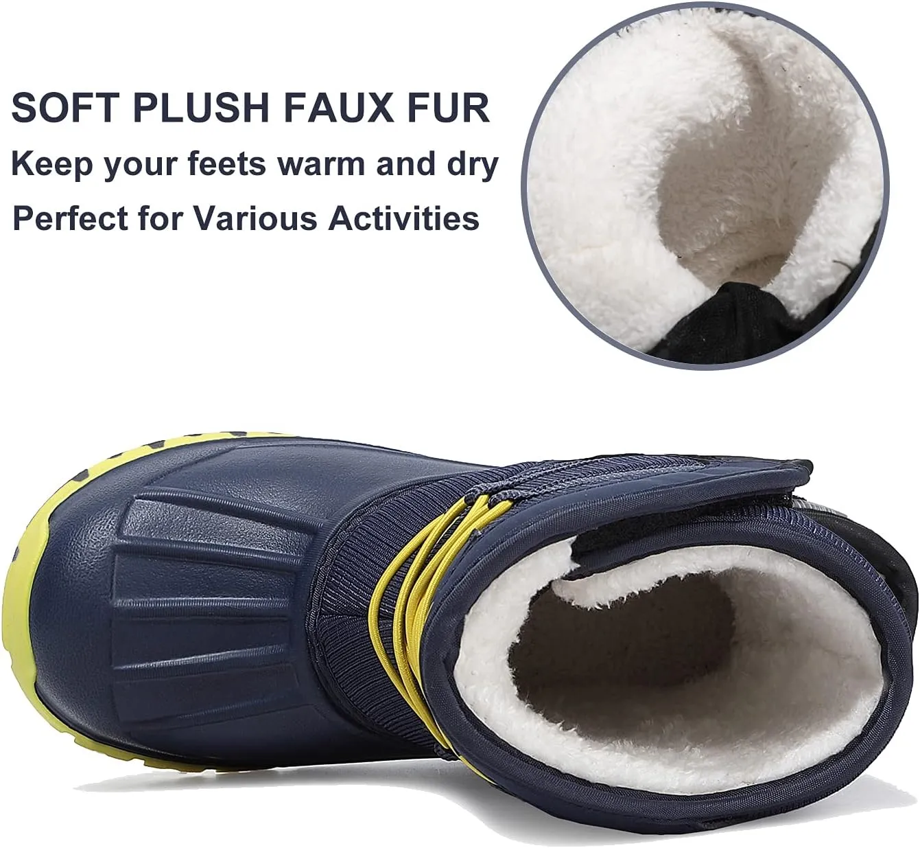 Unisex-Child Snow Boots Winter Waterproof Slip Resistant Cold Weather Shoes (Toddler/Little Kid/Big Kid)