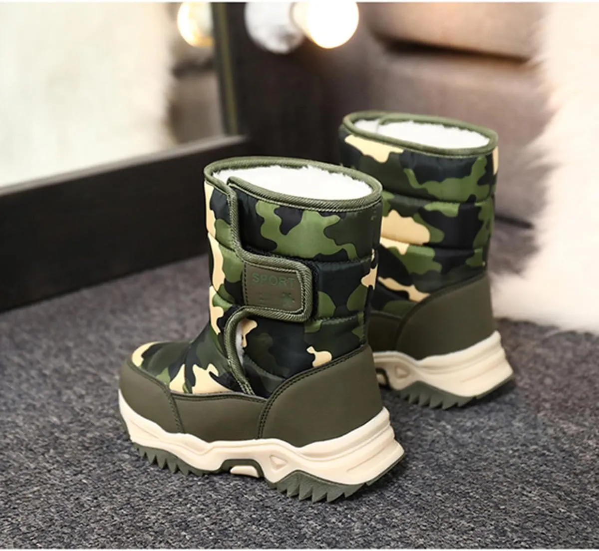 Unisex-Child Snow Boots Winter Waterproof Slip Resistant Cold Weather Shoes (Toddler/Little Kid/Big Kid)