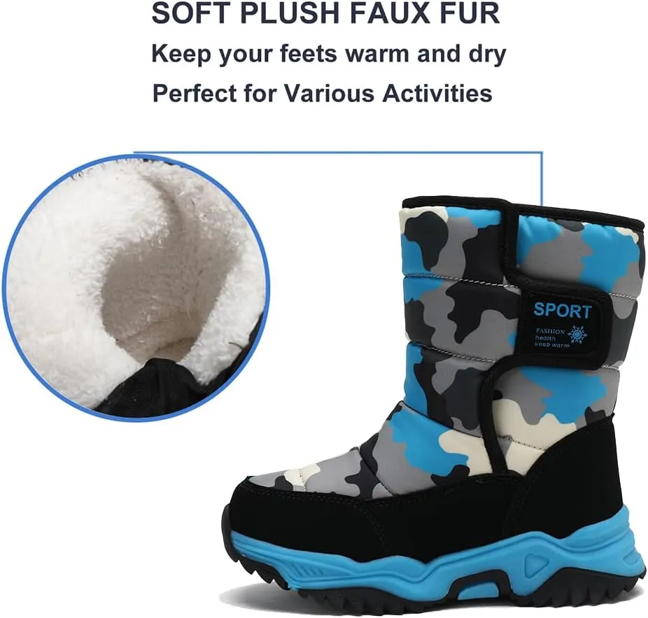 Unisex-Child Snow Boots Winter Waterproof Slip Resistant Cold Weather Shoes (Toddler/Little Kid/Big Kid)