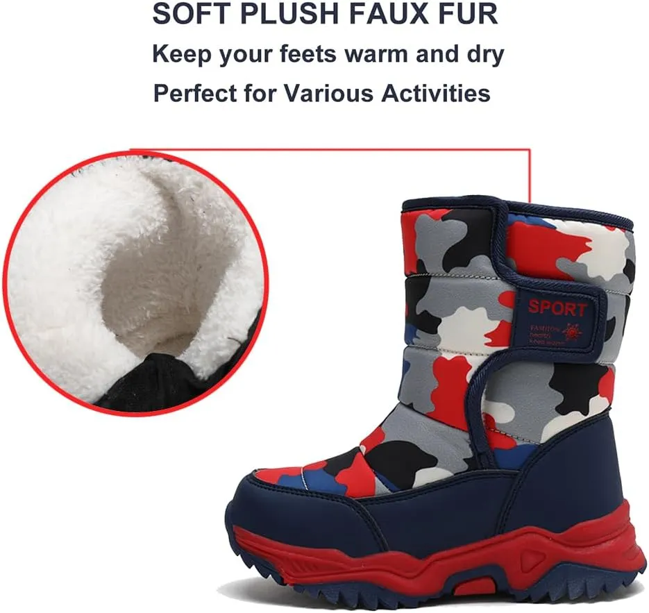 Unisex-Child Snow Boots Winter Waterproof Slip Resistant Cold Weather Shoes (Toddler/Little Kid/Big Kid)
