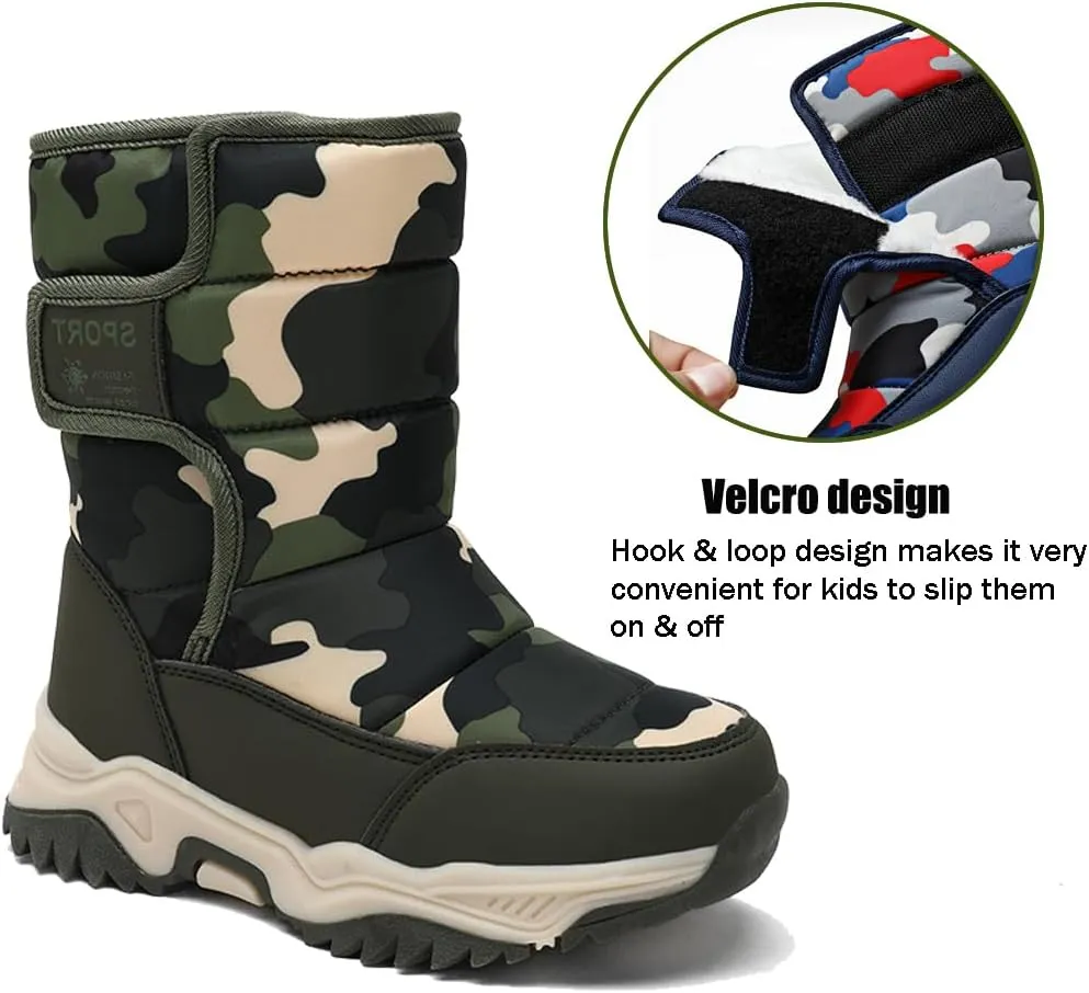 Unisex-Child Snow Boots Winter Waterproof Slip Resistant Cold Weather Shoes (Toddler/Little Kid/Big Kid)