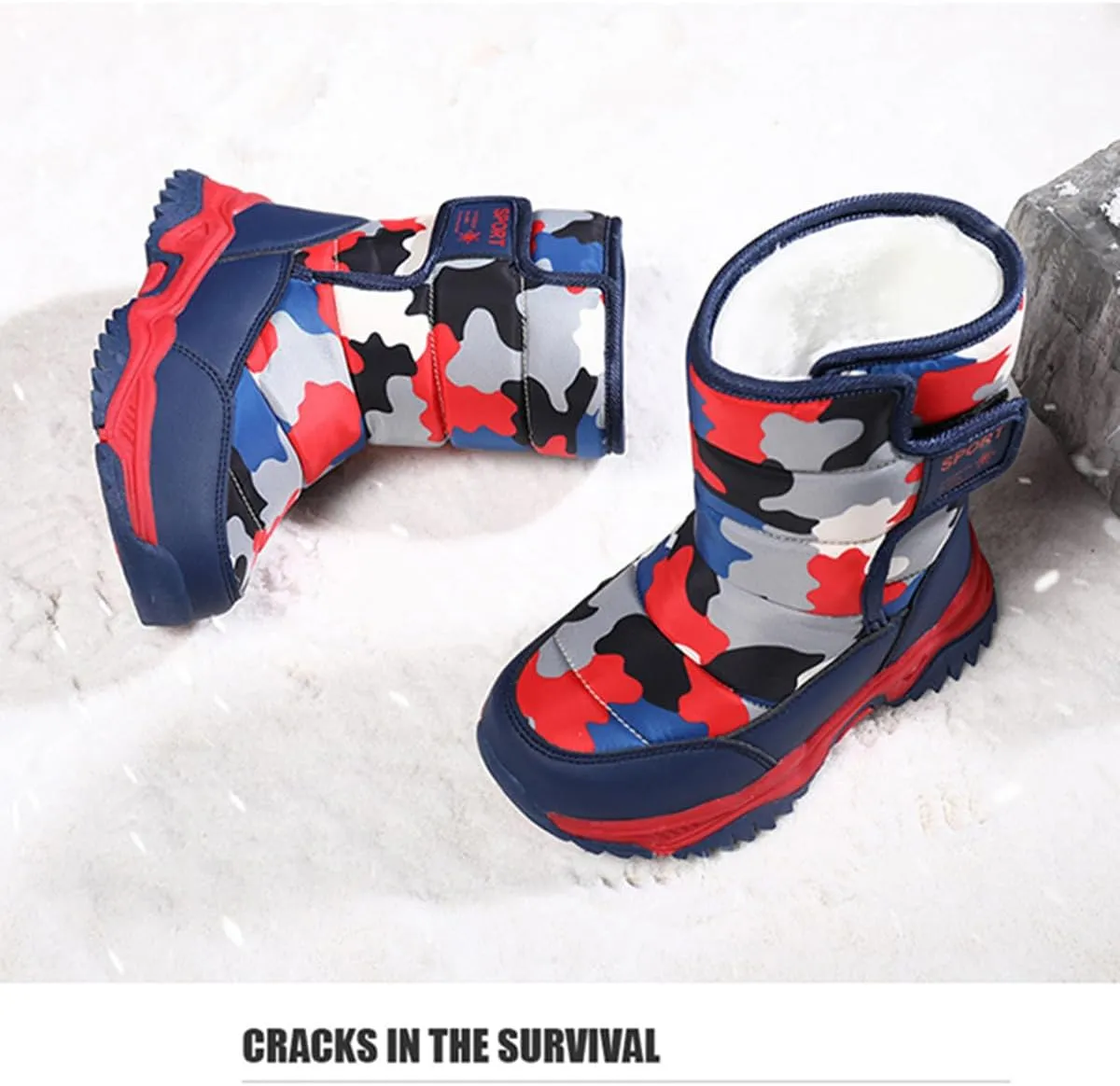 Unisex-Child Snow Boots Winter Waterproof Slip Resistant Cold Weather Shoes (Toddler/Little Kid/Big Kid)
