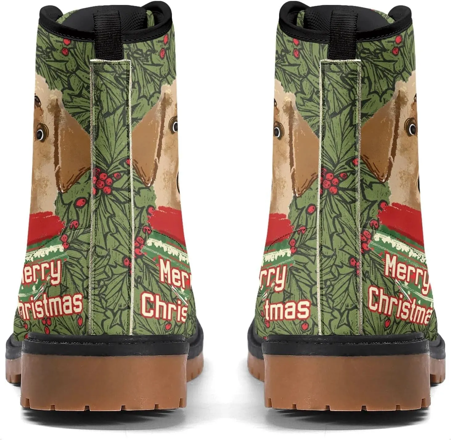 Unisex Military-Grade Ankle Footwear - Waterproof PU Leather with Slip-Resistant Rubber Tread | Chunky Platform Workwear Style for Urban Adventures & All-Day Comfort Cushioned Collar