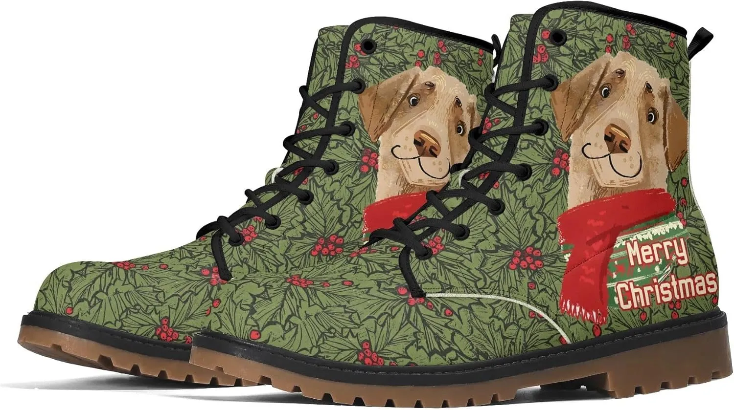 Unisex Military-Grade Ankle Footwear - Waterproof PU Leather with Slip-Resistant Rubber Tread | Chunky Platform Workwear Style for Urban Adventures & All-Day Comfort Cushioned Collar