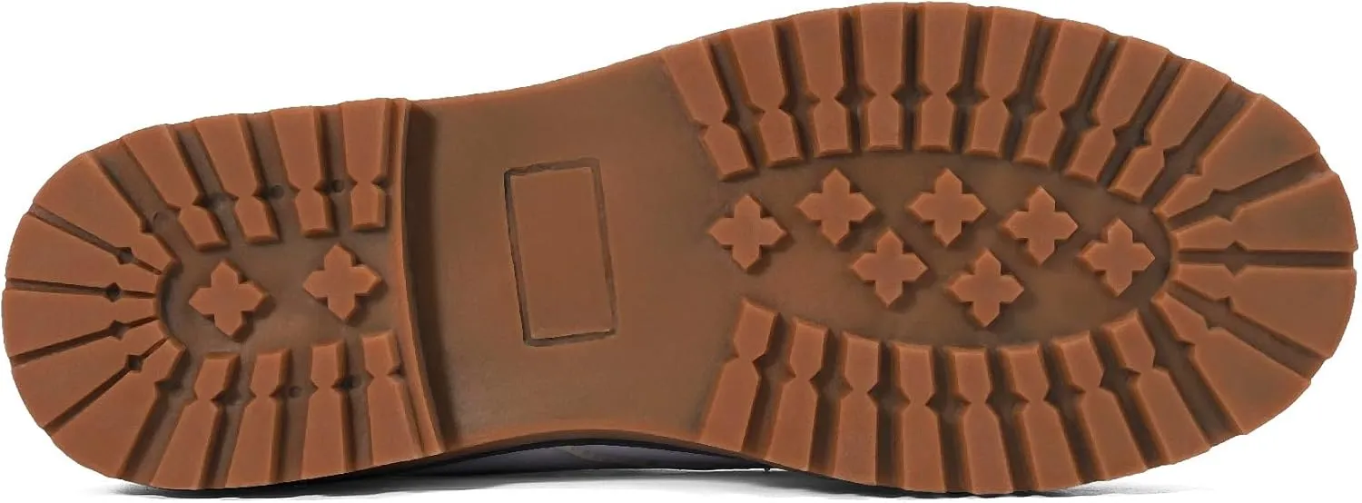 Unisex Military-Grade Ankle Footwear - Waterproof PU Leather with Slip-Resistant Rubber Tread | Chunky Platform Workwear Style for Urban Adventures & All-Day Comfort Cushioned Collar