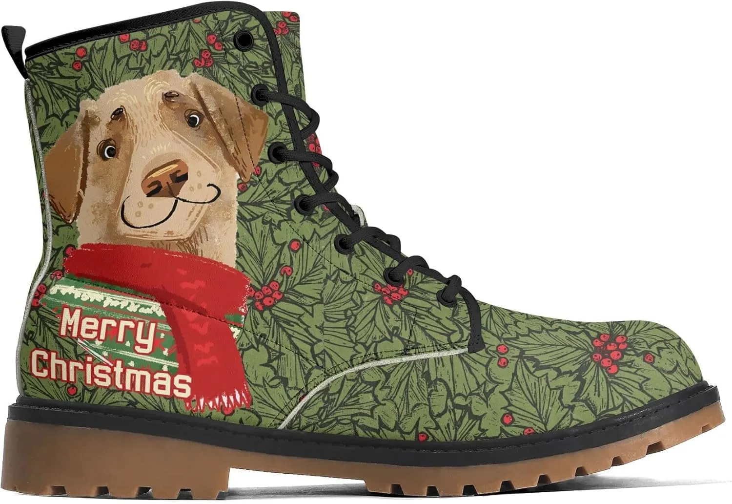 Unisex Military-Grade Ankle Footwear - Waterproof PU Leather with Slip-Resistant Rubber Tread | Chunky Platform Workwear Style for Urban Adventures & All-Day Comfort Cushioned Collar