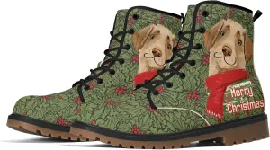 Unisex Military-Grade Ankle Footwear - Waterproof PU Leather with Slip-Resistant Rubber Tread | Chunky Platform Workwear Style for Urban Adventures & All-Day Comfort Cushioned Collar