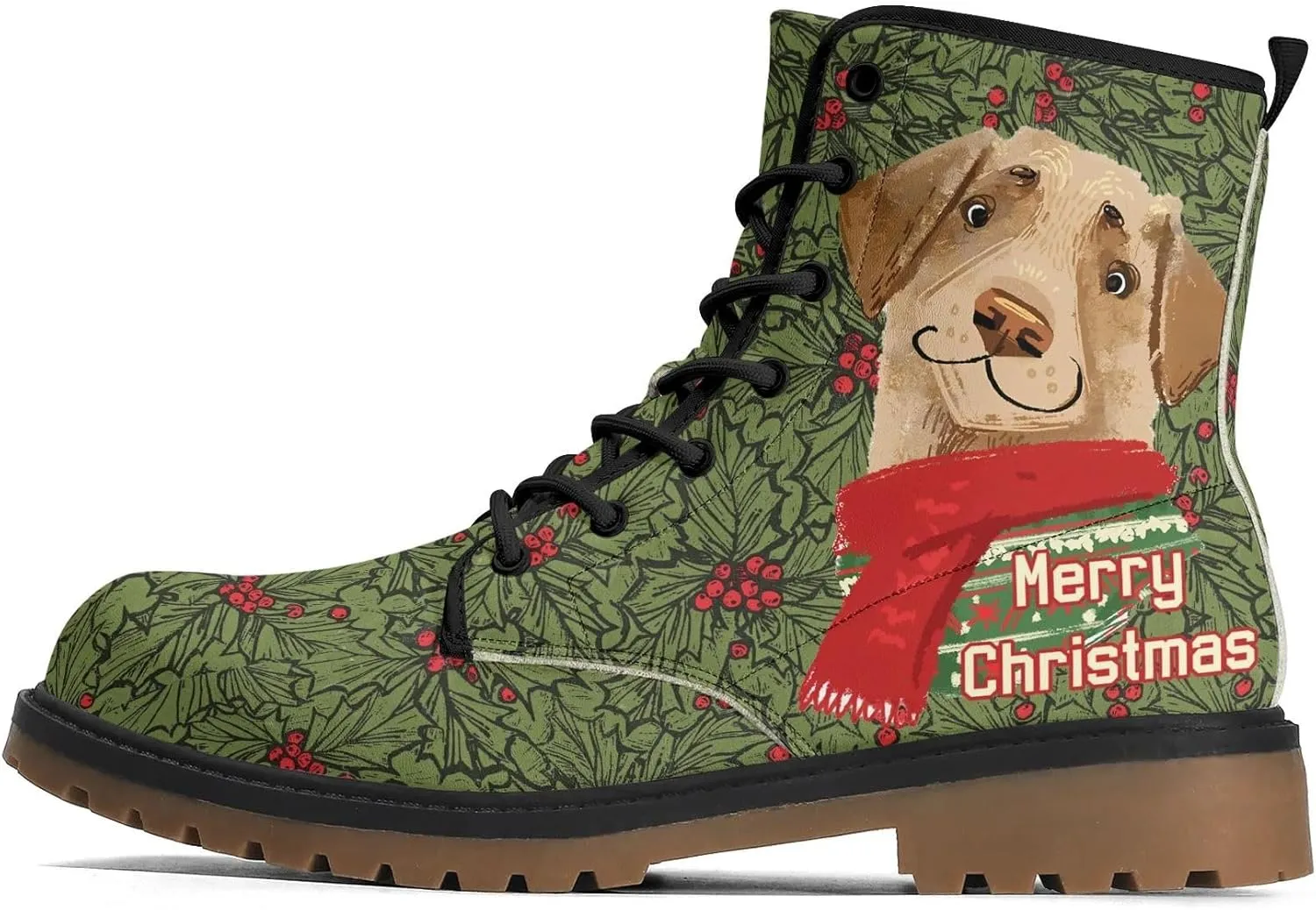 Unisex Military-Grade Ankle Footwear - Waterproof PU Leather with Slip-Resistant Rubber Tread | Chunky Platform Workwear Style for Urban Adventures & All-Day Comfort Cushioned Collar