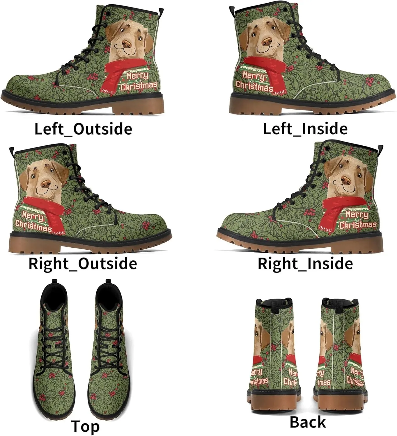 Unisex Military-Grade Ankle Footwear - Waterproof PU Leather with Slip-Resistant Rubber Tread | Chunky Platform Workwear Style for Urban Adventures & All-Day Comfort Cushioned Collar