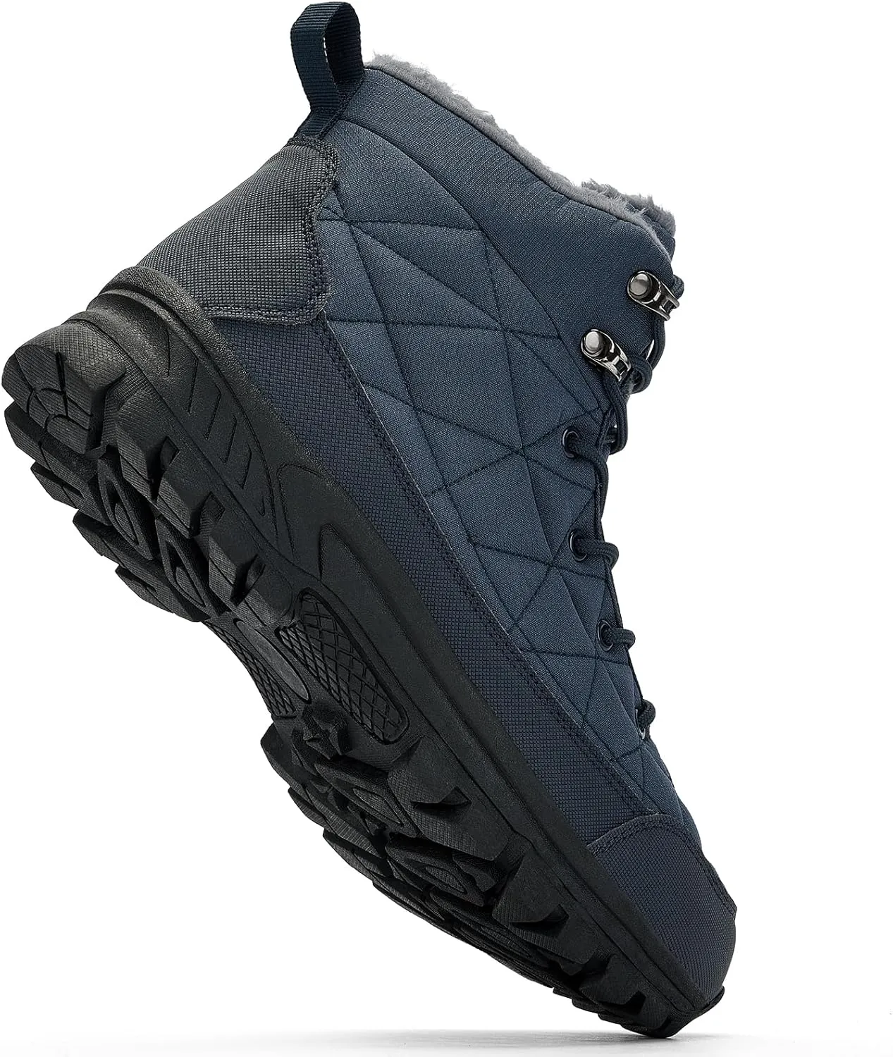 UPSOLO Men's Snow Winter Boots Lightweight Waterproof Fur Lined Anti-slip Cold Weather Shoes