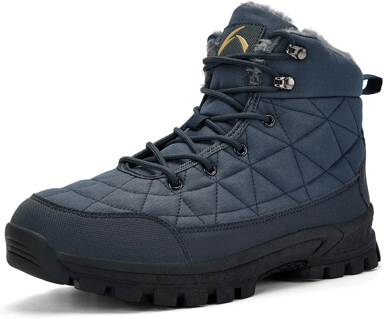 UPSOLO Men's Snow Winter Boots Lightweight Waterproof Fur Lined Anti-slip Cold Weather Shoes