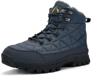 UPSOLO Men's Snow Winter Boots Lightweight Waterproof Fur Lined Anti-slip Cold Weather Shoes