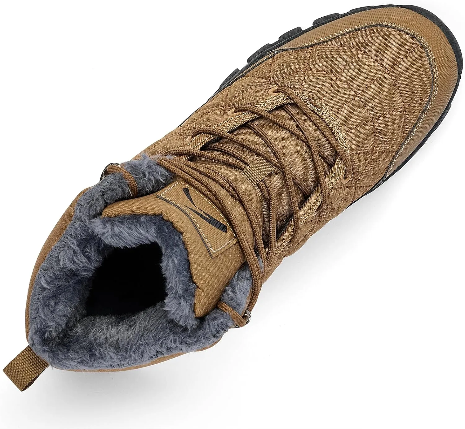 UPSOLO Men's Snow Winter Boots Lightweight Waterproof Fur Lined Anti-slip Cold Weather Shoes