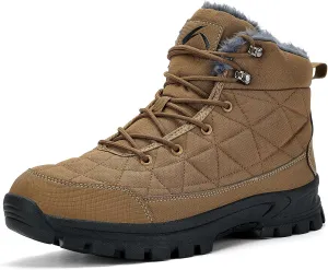 UPSOLO Men's Snow Winter Boots Lightweight Waterproof Fur Lined Anti-slip Cold Weather Shoes