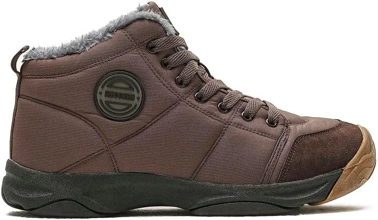 UPSOLO Mens Winter Trekking Snow Boots Water Resistant Shoes Anti-Slip Fully Fur Lined Casual Lightweight Hiking Boot