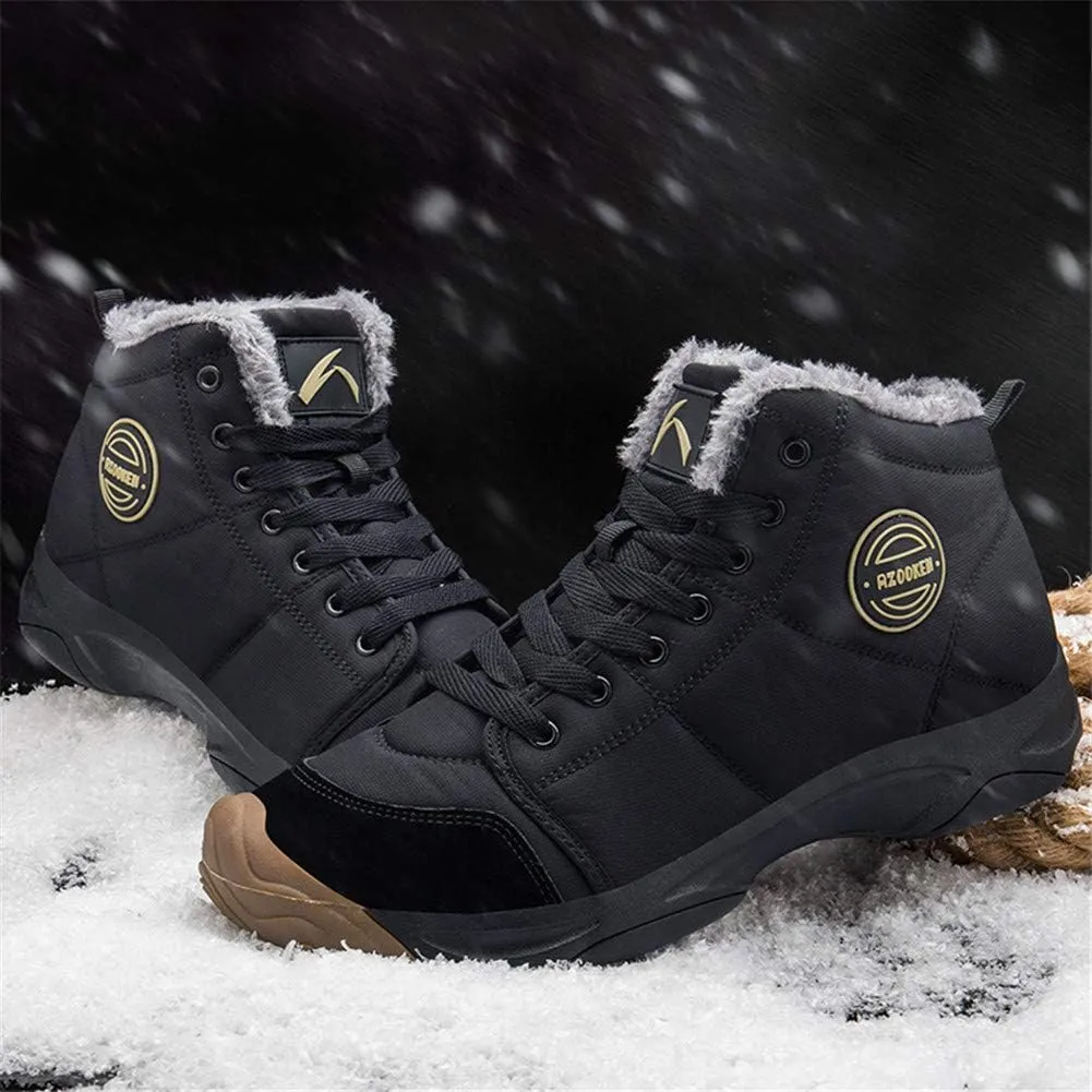 UPSOLO Mens Winter Trekking Snow Boots Water Resistant Shoes Anti-Slip Fully Fur Lined Casual Lightweight Hiking Boot