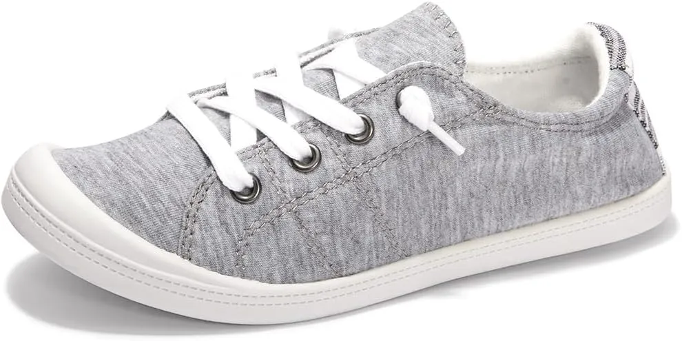 Vanessa Women's Slip On Canvas Shoes Low Top Fashion Sneakers Casual Flats Walking Shoes Comfy Loafers