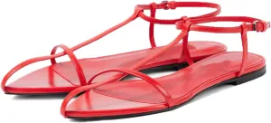 Vertundy Women's Flat Sandals Pointed Open Toe Slip On Outdoor Slippers Strappy Buckle Fashion Shoes