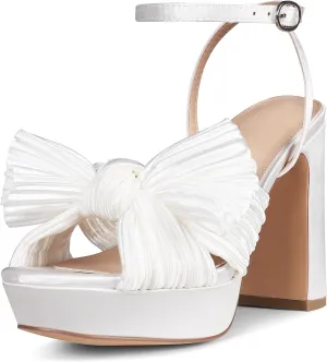 VIMISAOI Womens Heeled Sandals Platform Sandals Women White Sandals Women Dress Sandals for Women Wedding Shoes for Bride