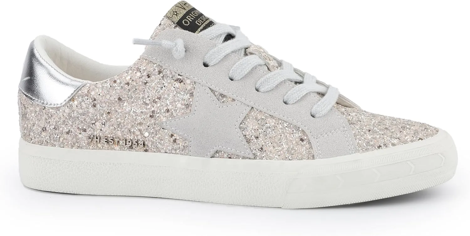 Vintage Havana Grande Women’s Fashion Sneakers | Star Tennis Shoes Womens | Low Top Slip On | Walking Comfortable Casual