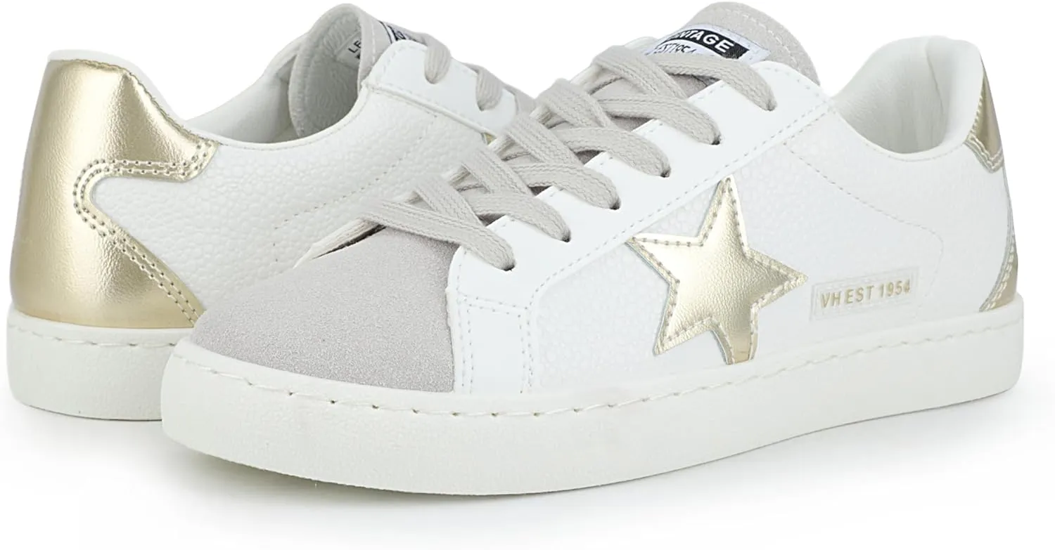 VINTAGE HAVANA Women’s Fashion Sneakers | Casual Lace up Low Top Tennis Shoes | Cute Trendy Dressy Sneakers