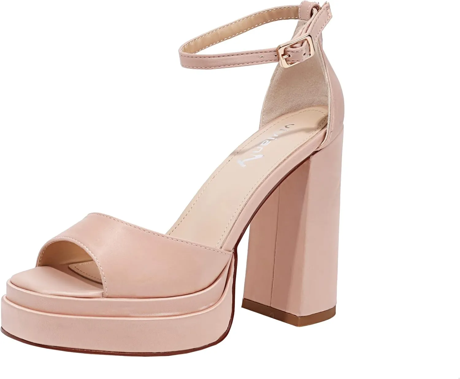vivianly Women's Platform High Chunky Heels Sandals Open Toe Block Heeled Sandals Ankle Strap Pumps Party Dress Wedding