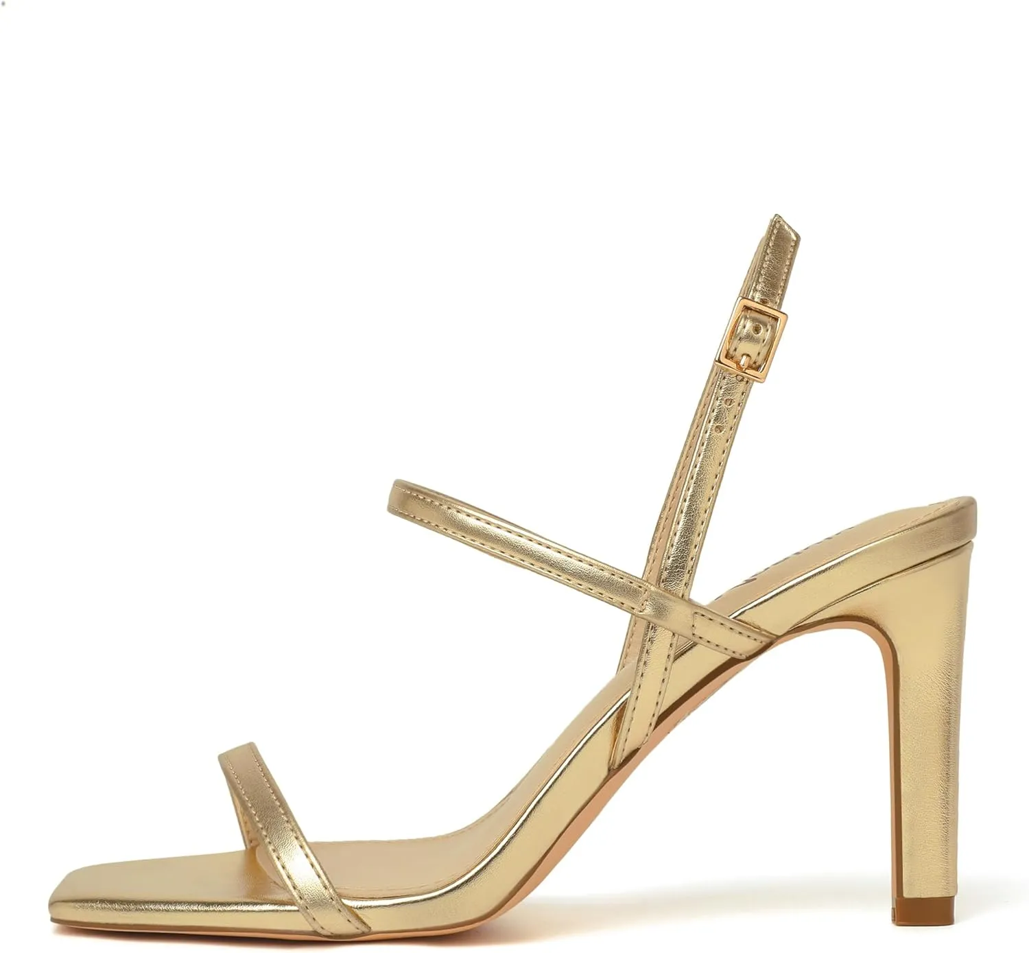 vivianly Women's Strappy Heels for Women Sandals Trendy Square Toe Sandals with Ankle Strap For Weddings, Proms, Parties