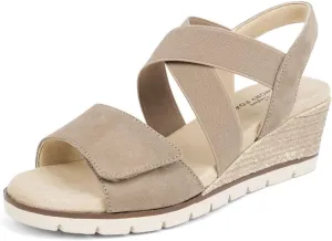 VJH confort Women's Wedge Sandals Stretchy Strap Slip-on Comfortable Causal Summer Shoe