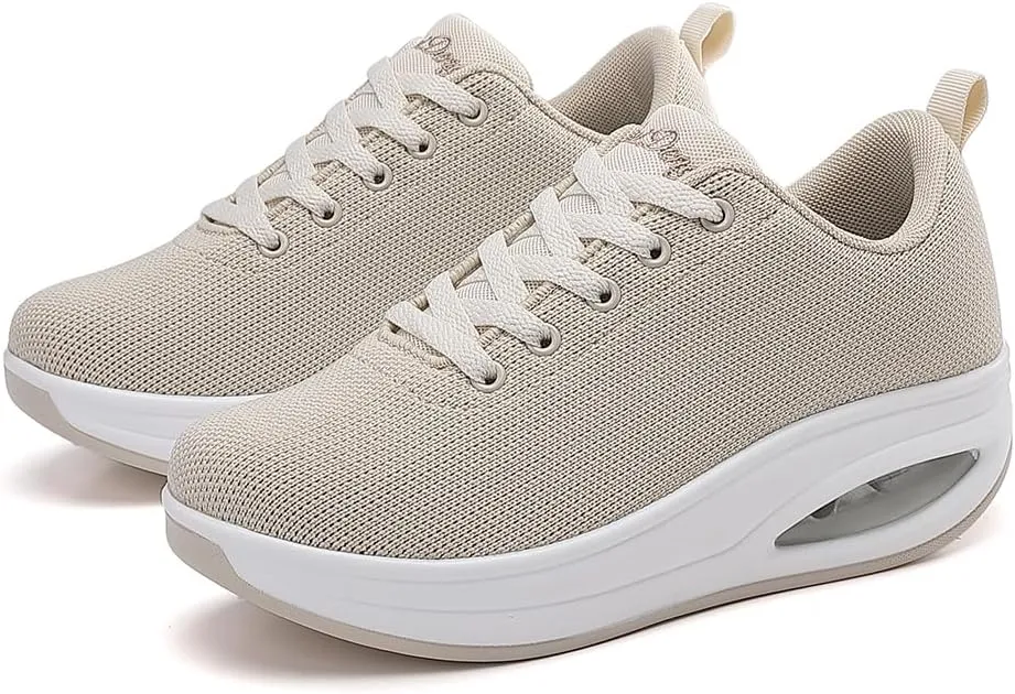 Walking Shoes for Women Air Cushion Nurse Slip Resistant Work Running Sneakers Food Service Platform Comfortable All Day Weight Light