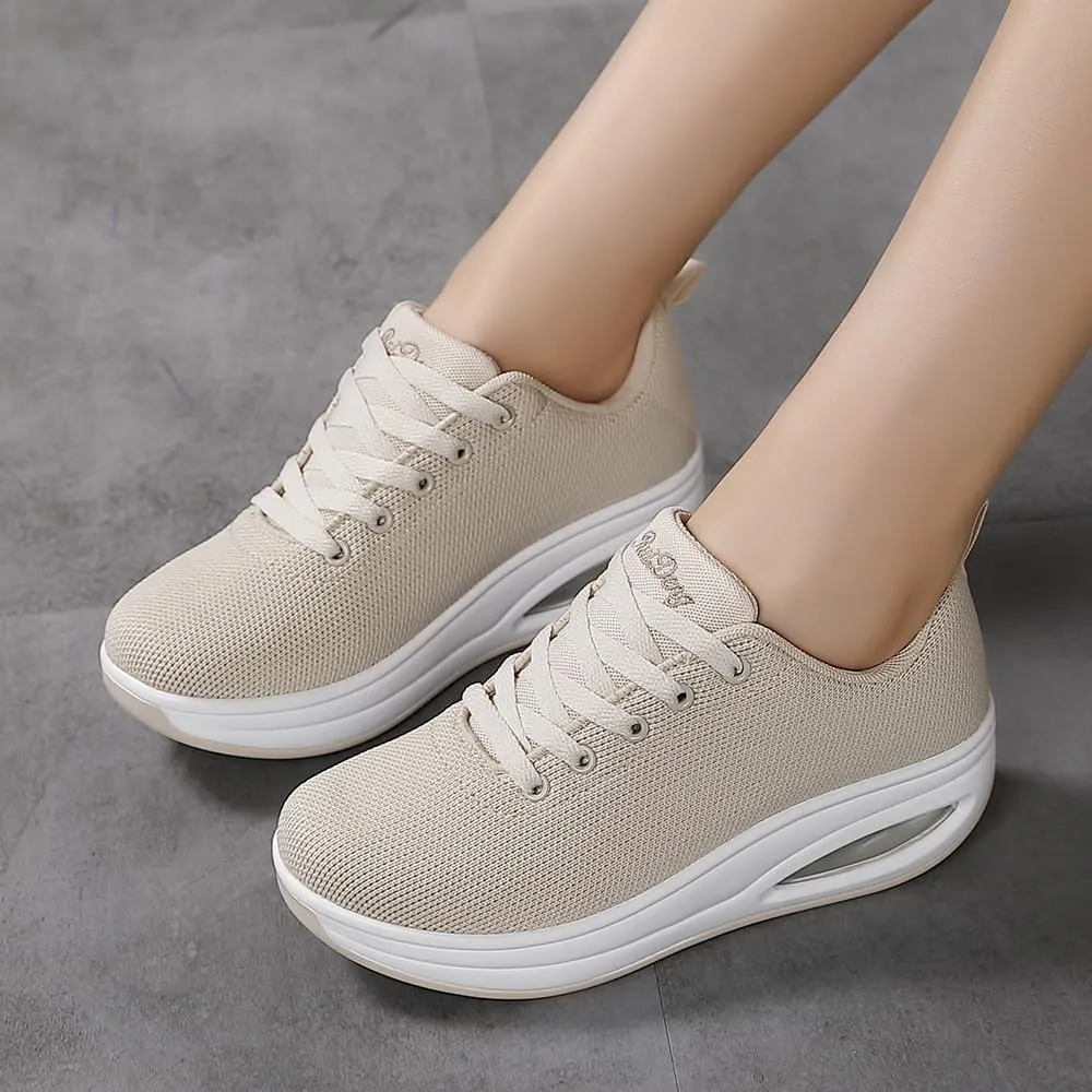 Walking Shoes for Women Air Cushion Nurse Slip Resistant Work Running Sneakers Food Service Platform Comfortable All Day Weight Light