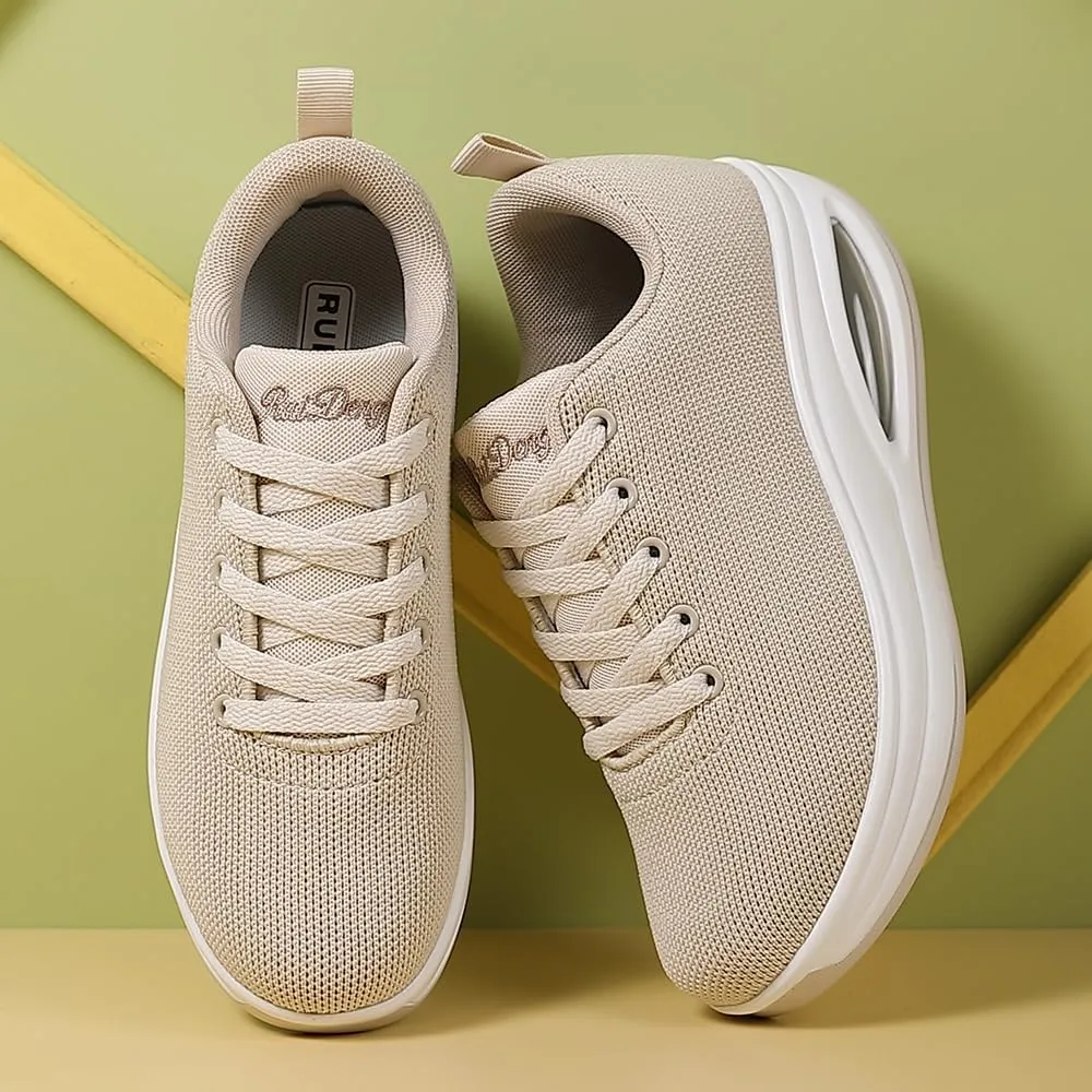 Walking Shoes for Women Air Cushion Nurse Slip Resistant Work Running Sneakers Food Service Platform Comfortable All Day Weight Light