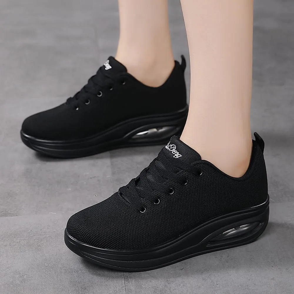 Walking Shoes for Women Air Cushion Nurse Slip Resistant Work Running Sneakers Food Service Platform Comfortable All Day Weight Light