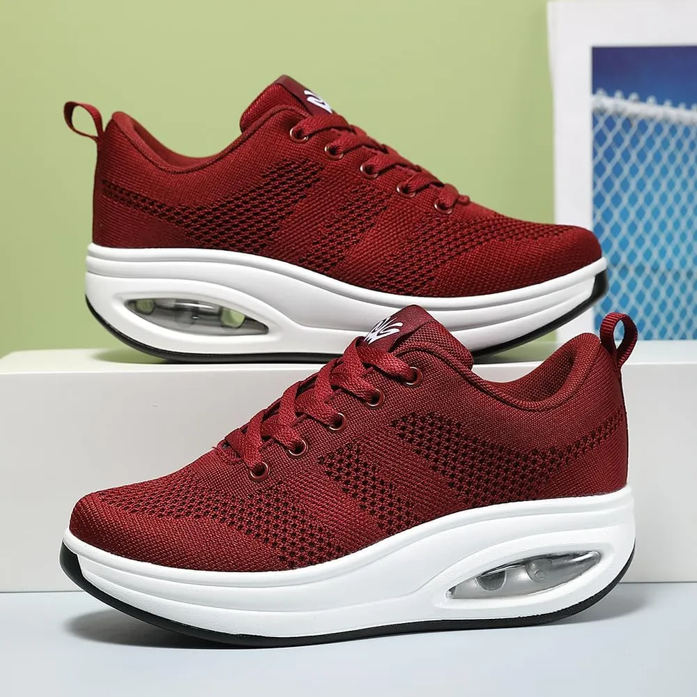Walking Shoes for Women Air Cushion Nurse Slip Resistant Work Sock Sneakers Food Service Platform Comfortable Weight Light