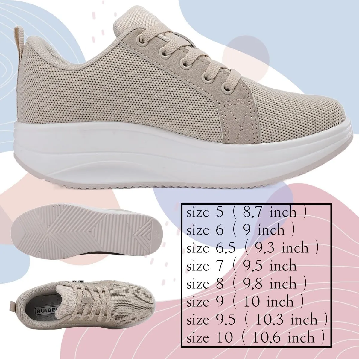Walking Shoes for Women Nurse Shoes Slip Resistant Work Sock Sneakers Food Service Sneakers Platform Sneakers Causal Comfortable Shoes