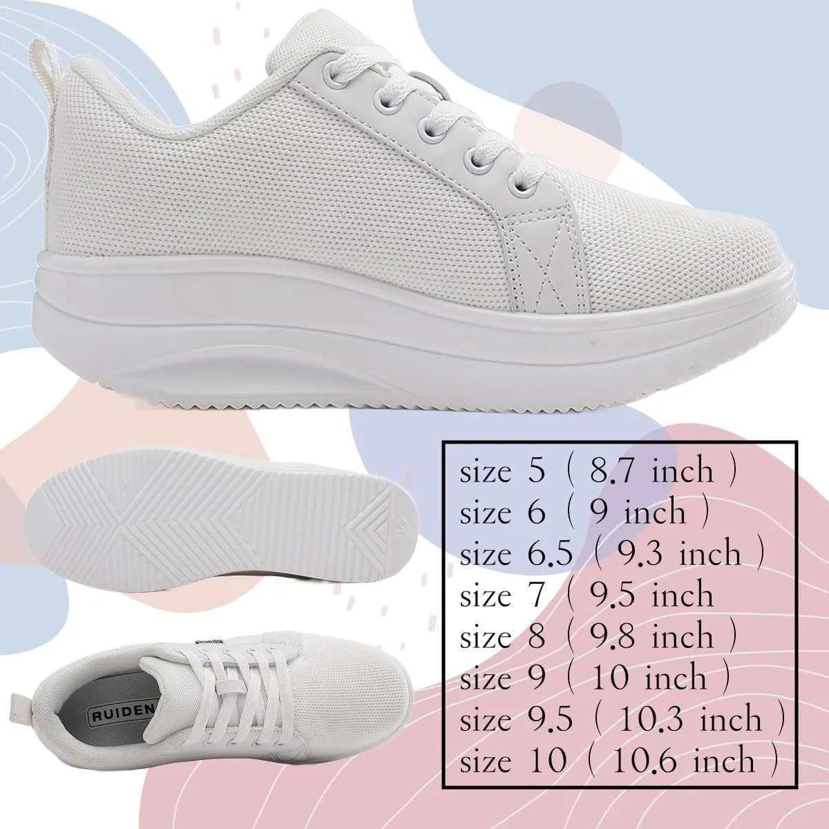 Walking Shoes for Women Nurse Shoes Slip Resistant Work Sock Sneakers Food Service Sneakers Platform Sneakers Causal Comfortable Shoes