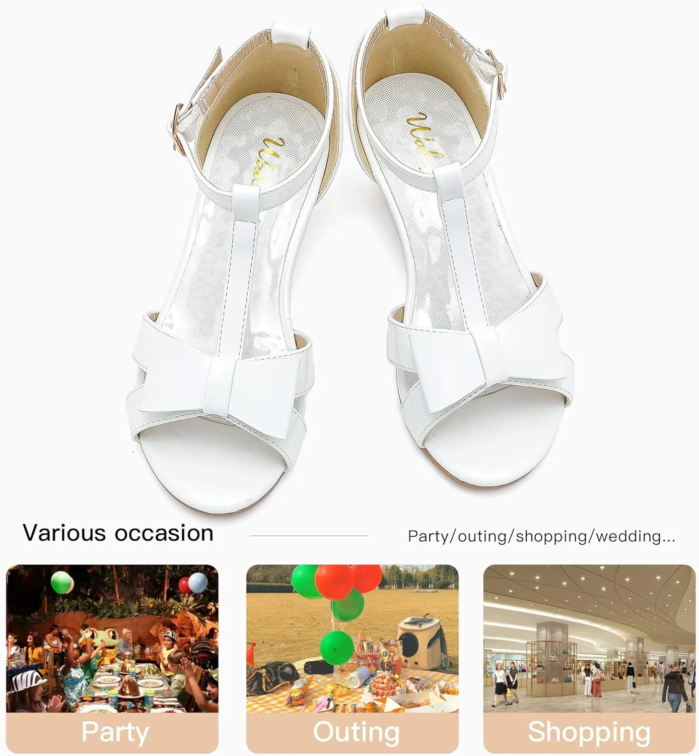 Walofou Toddler Little Kid Big Kid Sandals for Girls