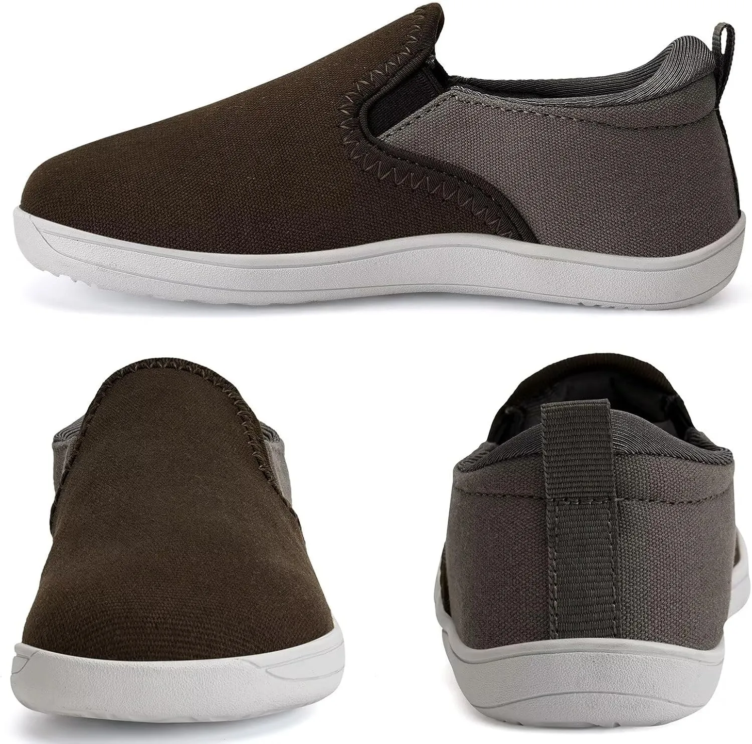 WateLves Toddler Little Kid Wide Barefoot Shoes Boys Girls Minimalist Slip On Sneakers Canvas Walking Shoes Fit Naturally Zero Drop Sole